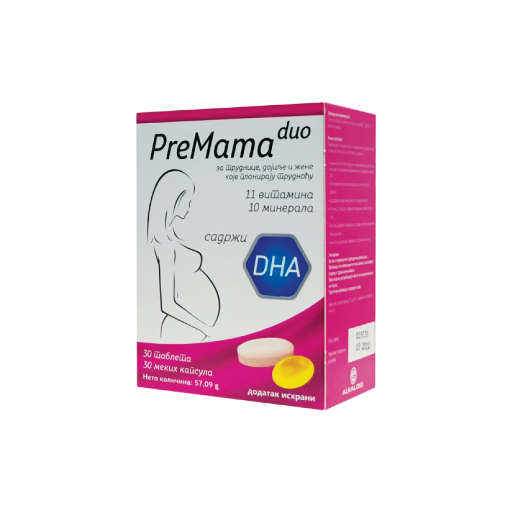 Premama Duo 30 Tableta 30 Mekih Kapsula Markfarm Apoteka 