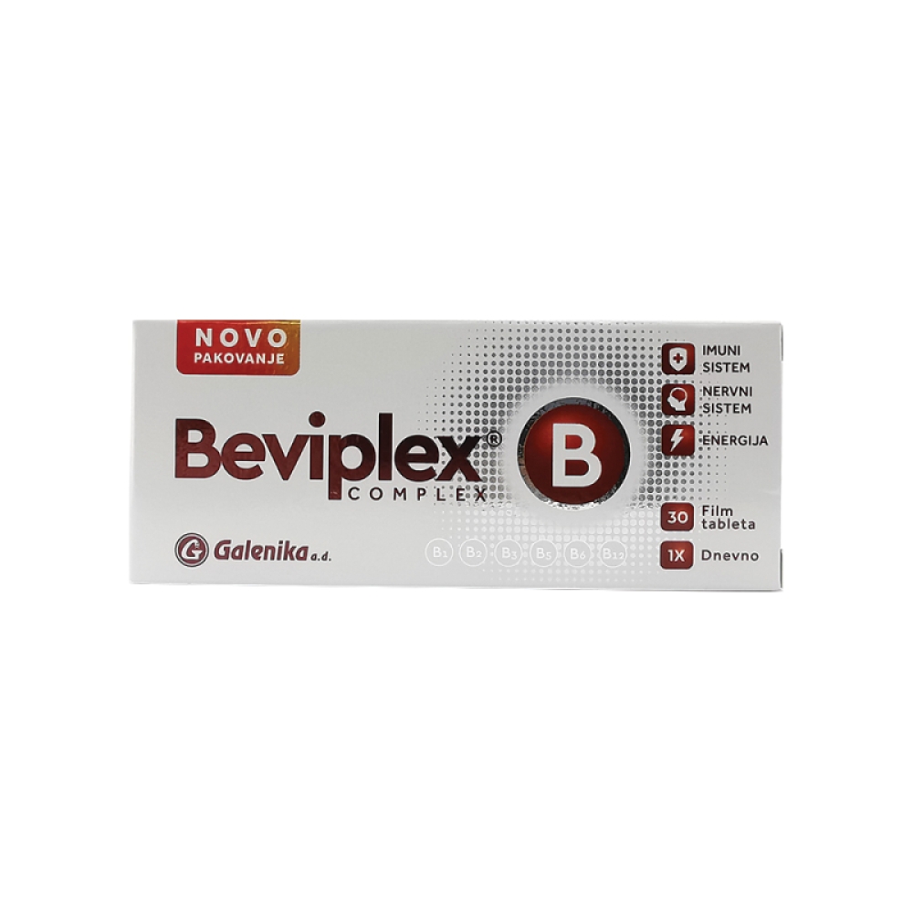 Beviplex® B Complex 30 Film Tableta | Markfarm Apoteka