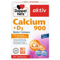 Doppel Herz Calcium 900 + D3+ Biotin 30 tabela