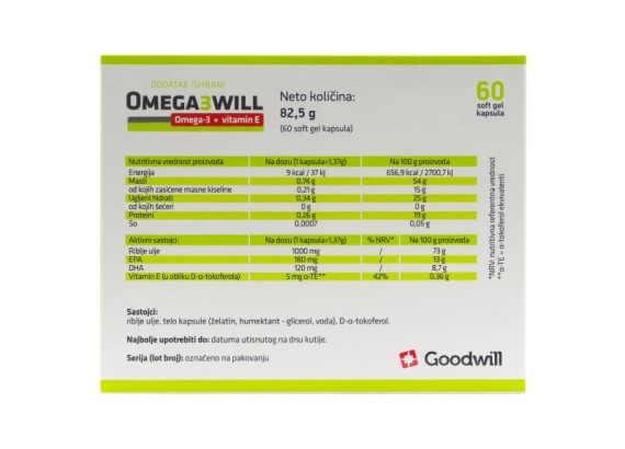 Goodwill Omega3will 60 gel kapsula