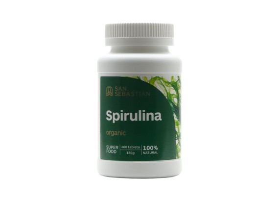 Spirulina organic 250 mg 600 tableta