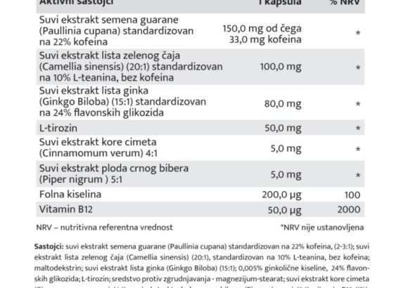 Kaltex Memory & Focus 30 vege kapsula