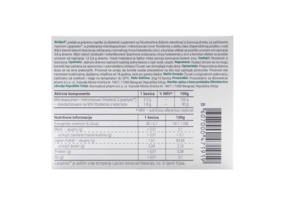 Biolipid 10 kesica